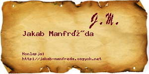 Jakab Manfréda névjegykártya